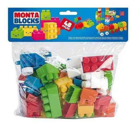BLOCOS DE MONTAR MONTA BLOKS 24 PEÇAS COM ADESIVOS