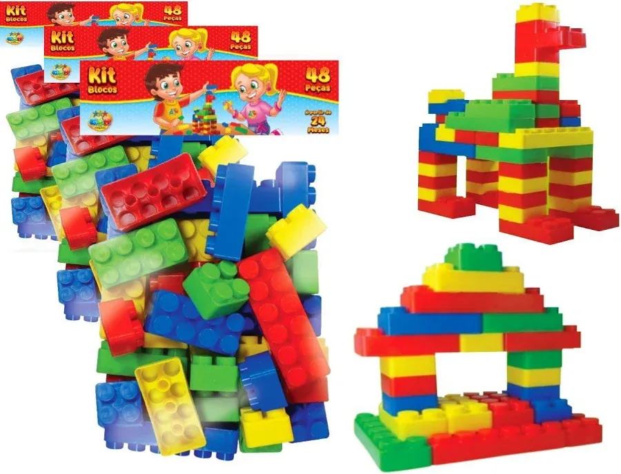 KIT BLOCOS GGB 144 PEÇAS BLOCOS DE MONTAR