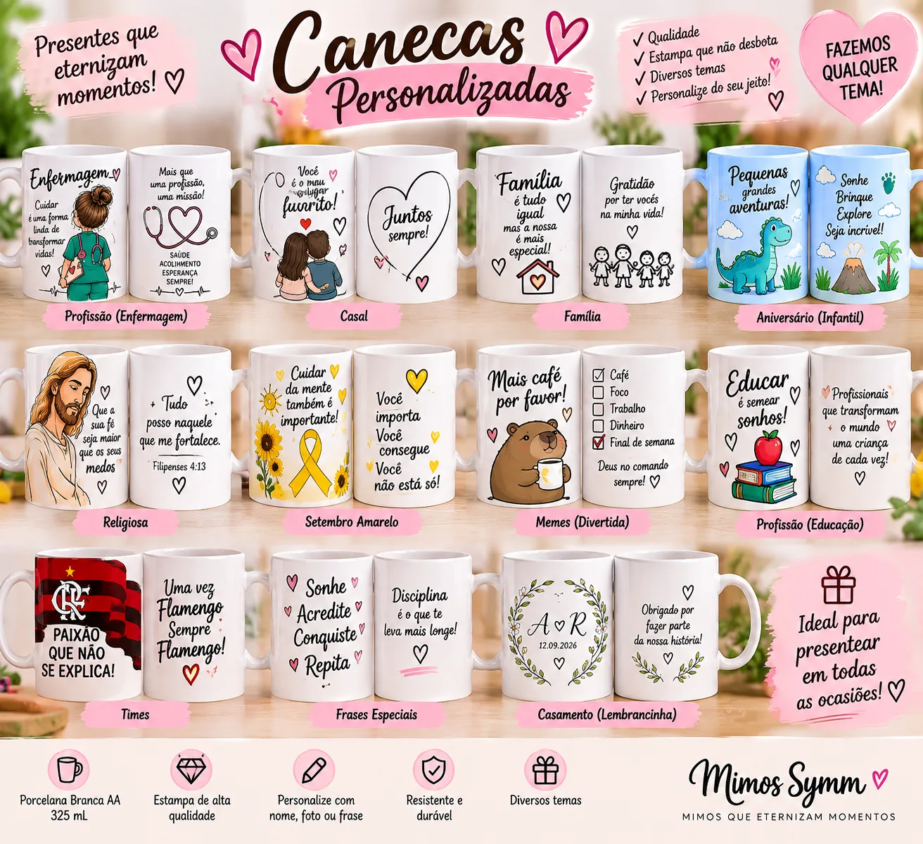 Caneca Personalizada de Porcelana ☕✨