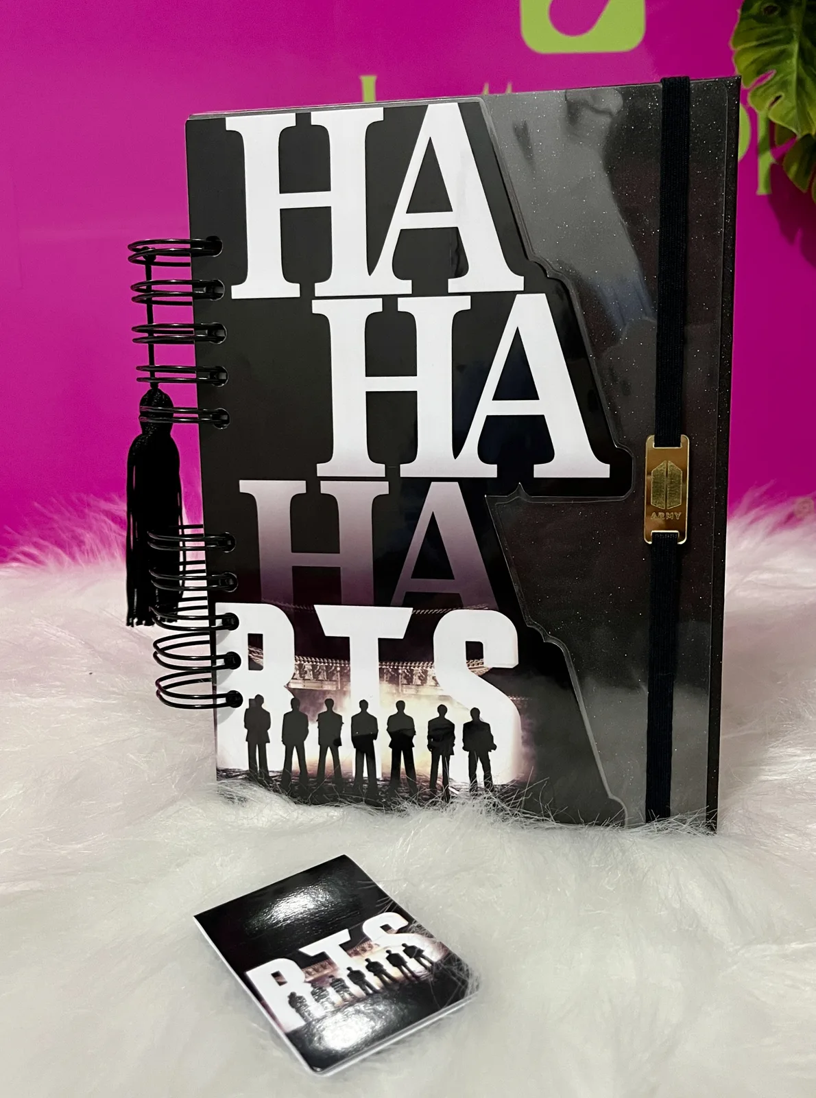 Agenda BTS capa detalhes transparentes