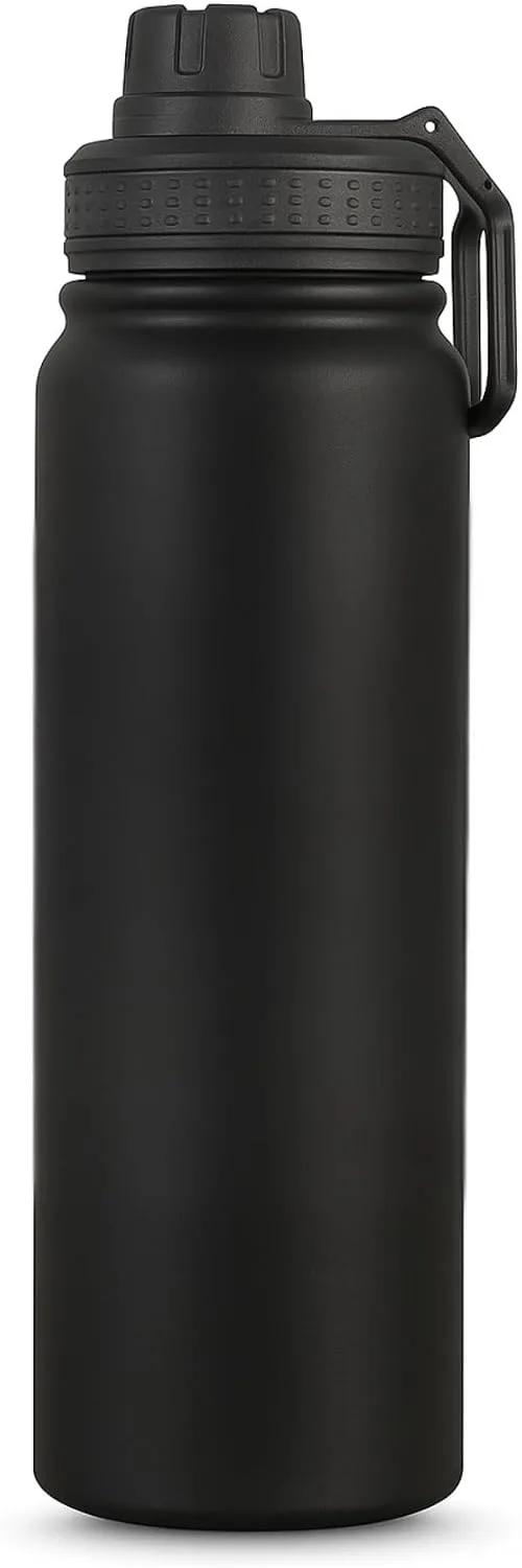GARRAFA TÉRMICA INOX PRETA 900ML