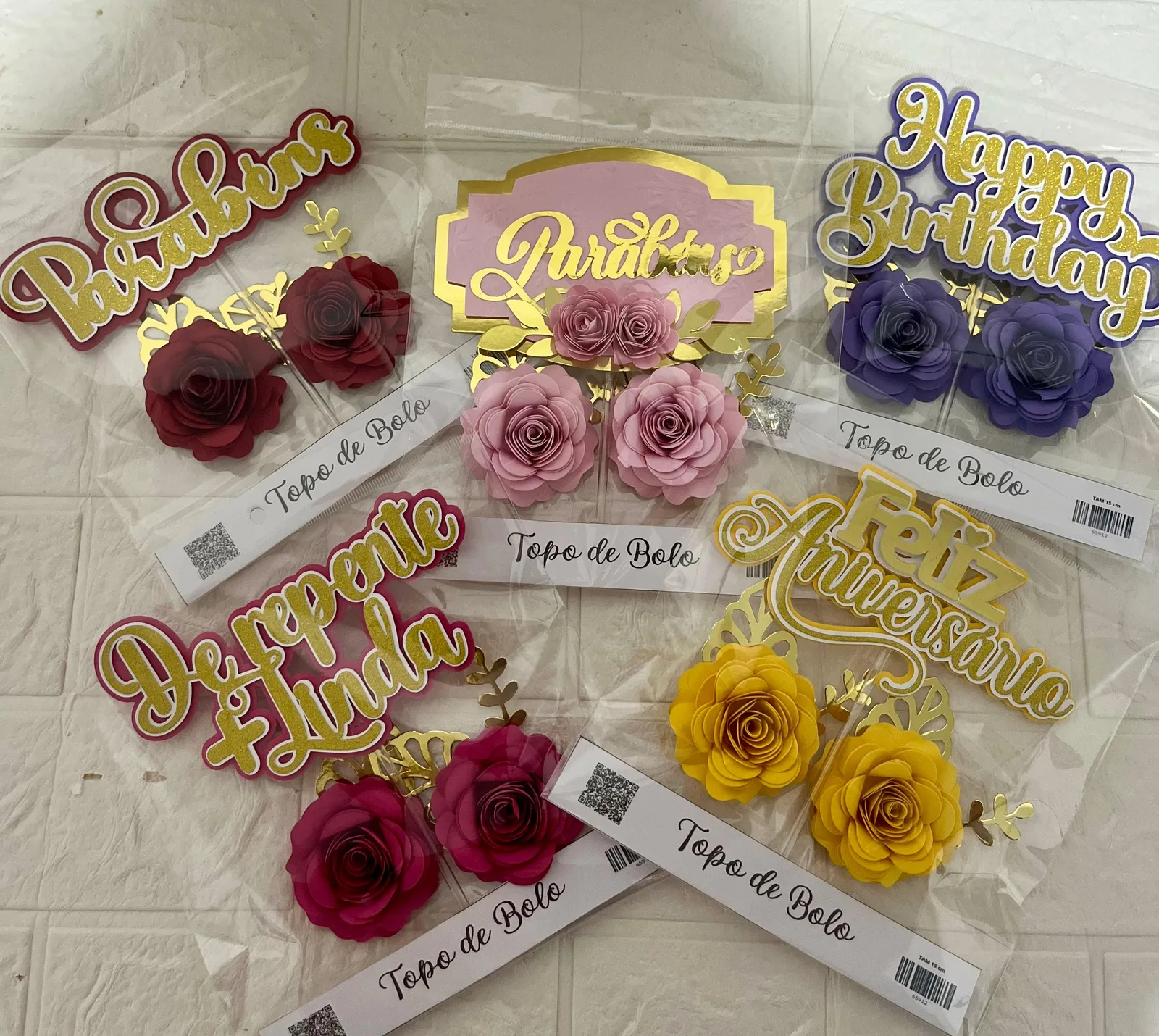 COMBO 50 TOPOS CORINGAS SEMI LUXO +2 FLORES