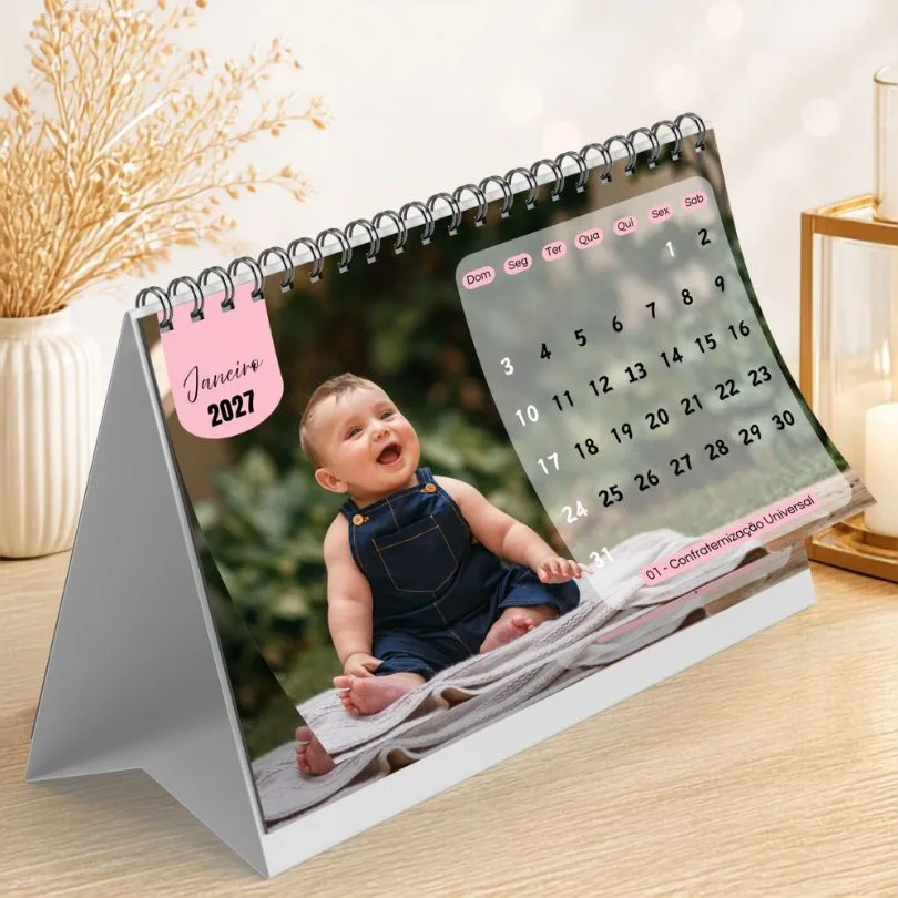 Calendário de Mesa 15x21 (qualidade fotográfica)