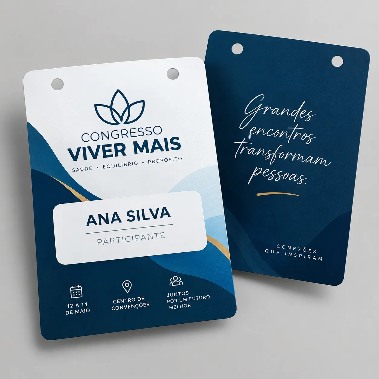 Credencial Papel com Dois Furos