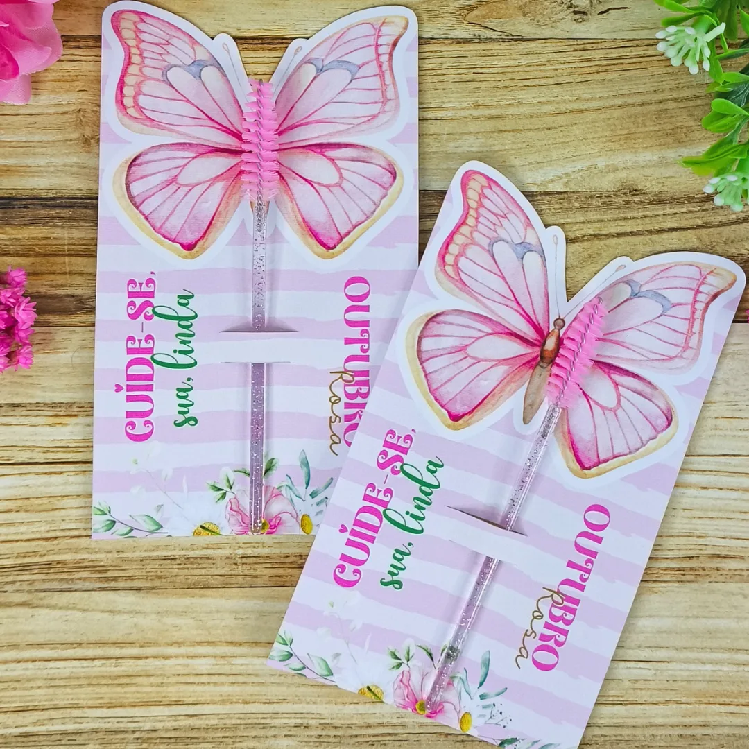 Card com escovinha - Outubro Rosa