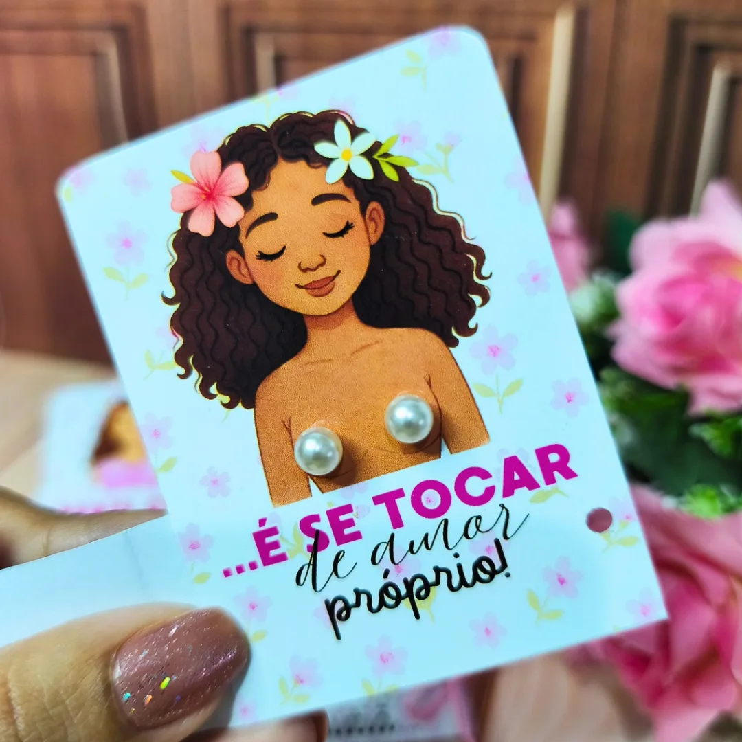 Card com brinco - Outubro Rosa